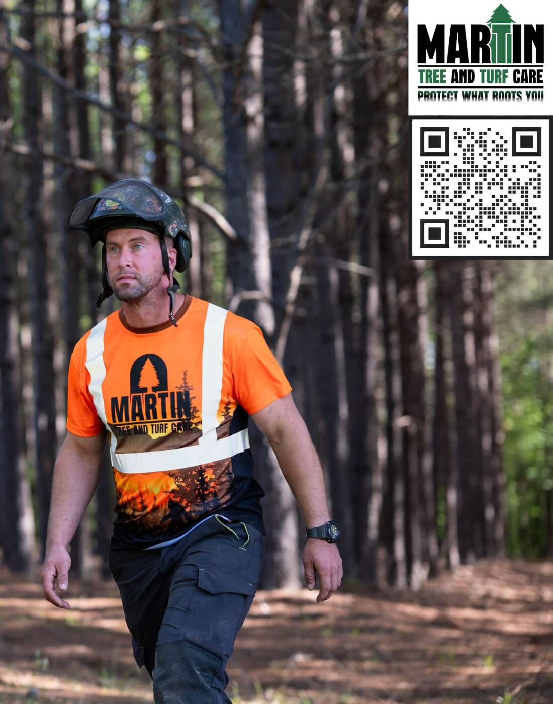 Arborist consulting on tree health